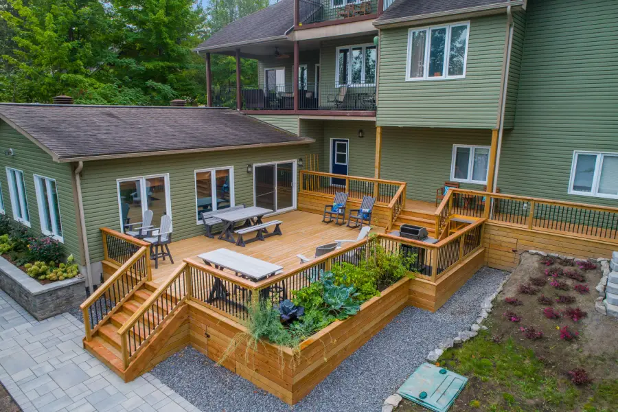 Custom patio built by Nashville patio builders for dining and relaxation