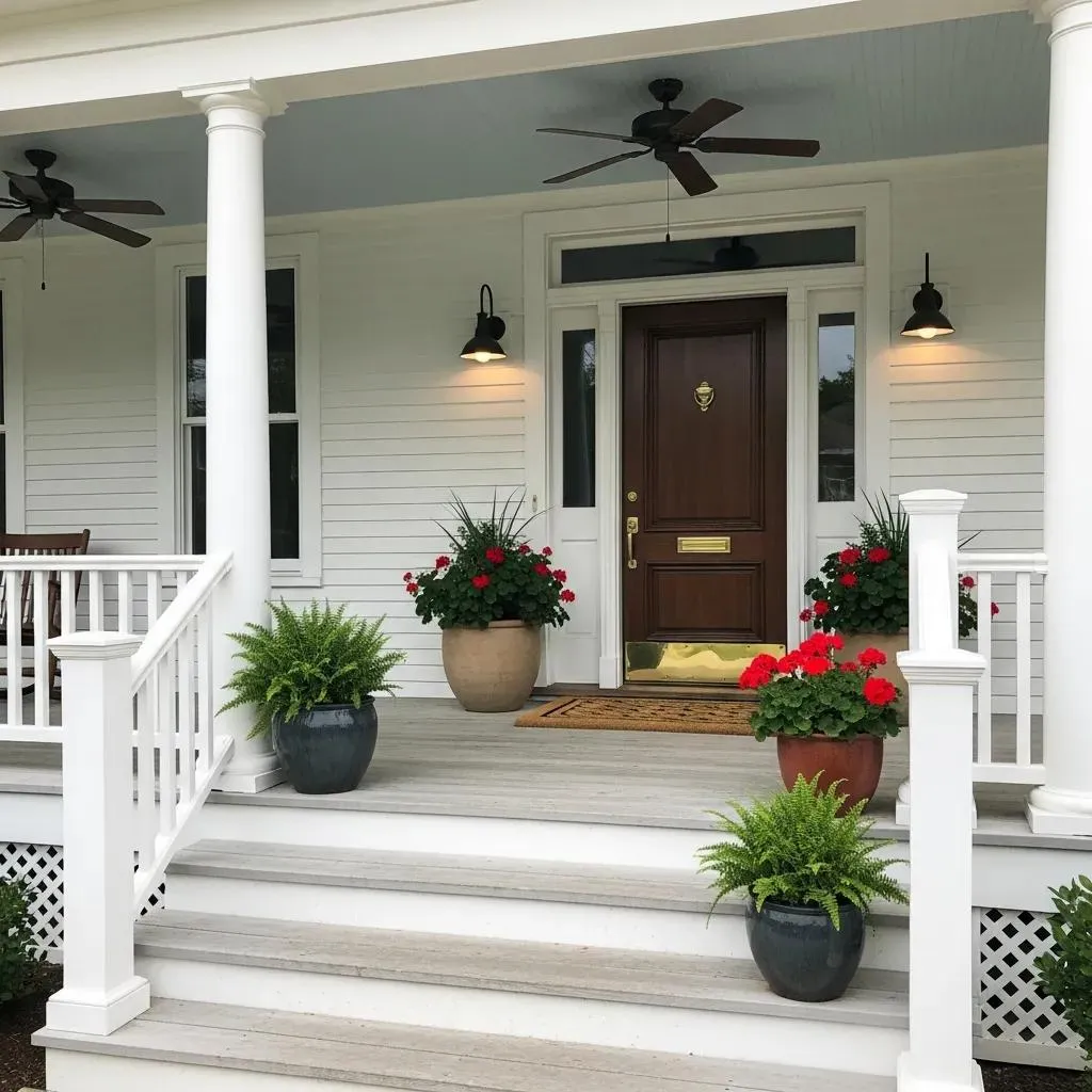 Nashville porch builders reviewing a custom outdoor living design with a homeowner